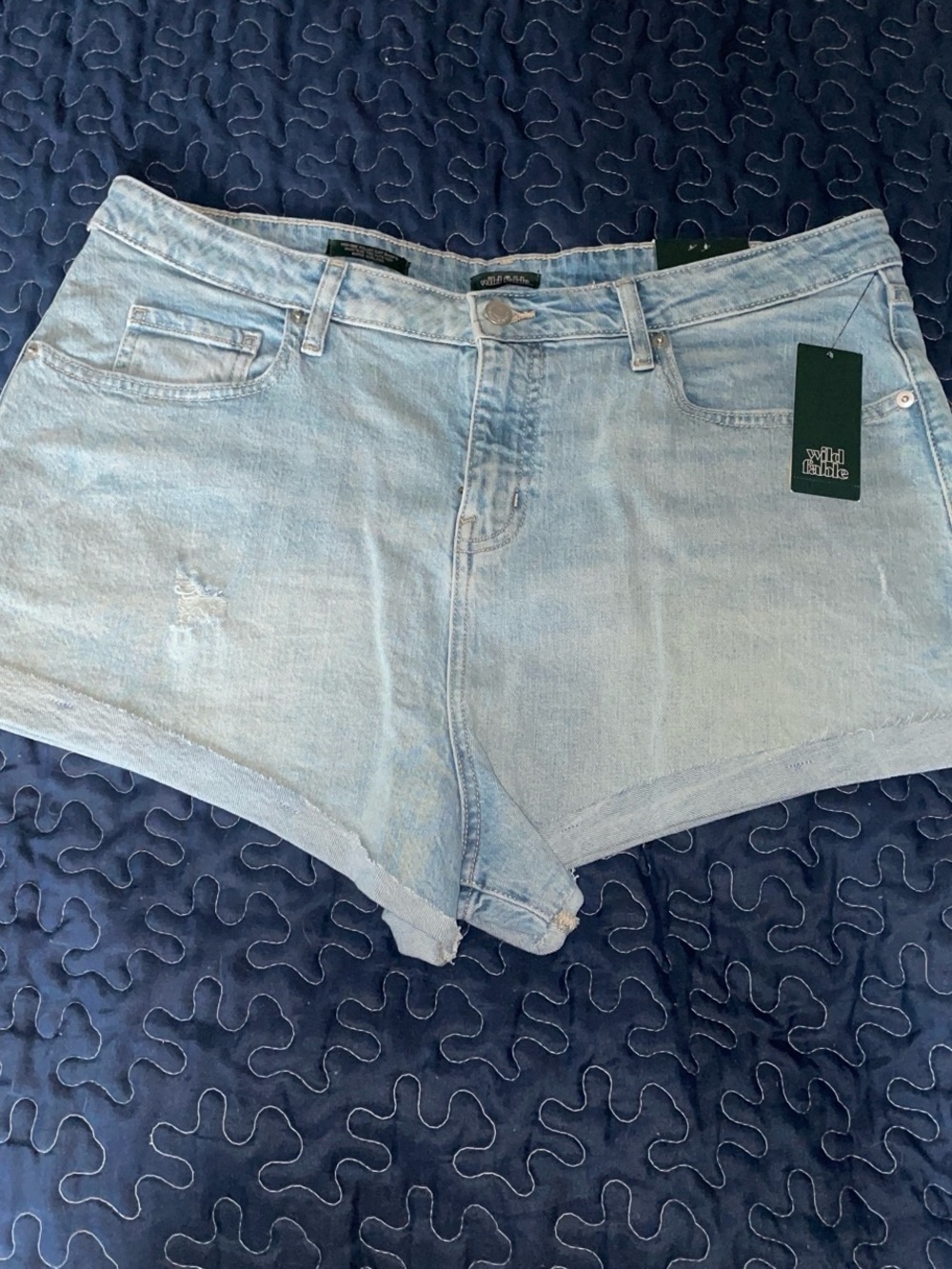 wild fable Light Blue High-Rise Denim Shorts